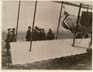 French soldiers and civilians inpecting a plane